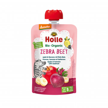 Holle Organic Zebra Beet Pouch